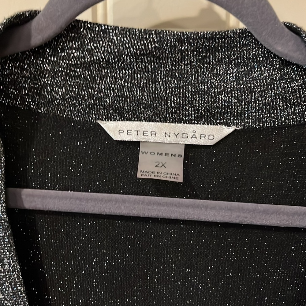 Peter Nygard Black Sparkle Women's Sweater size 2X - Picture 2 of 7